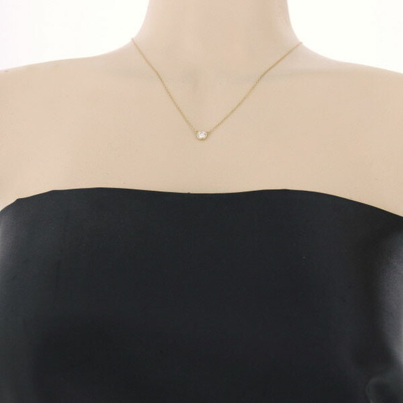 Tiffany Visor Yard Necklace Yellow Gold Diamond